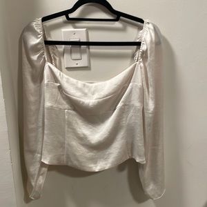 Aritzia Satin Long Sleeve Top